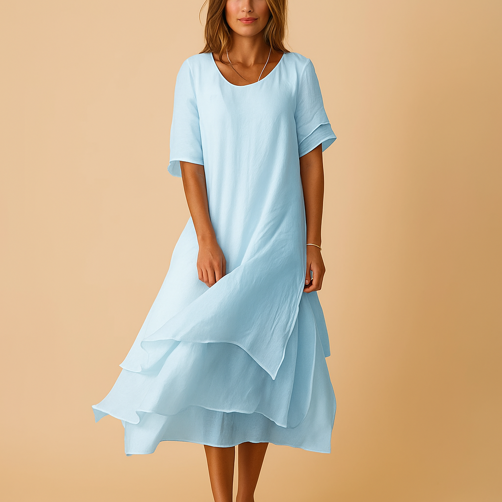 Elegante Katoenen Lange Jurk