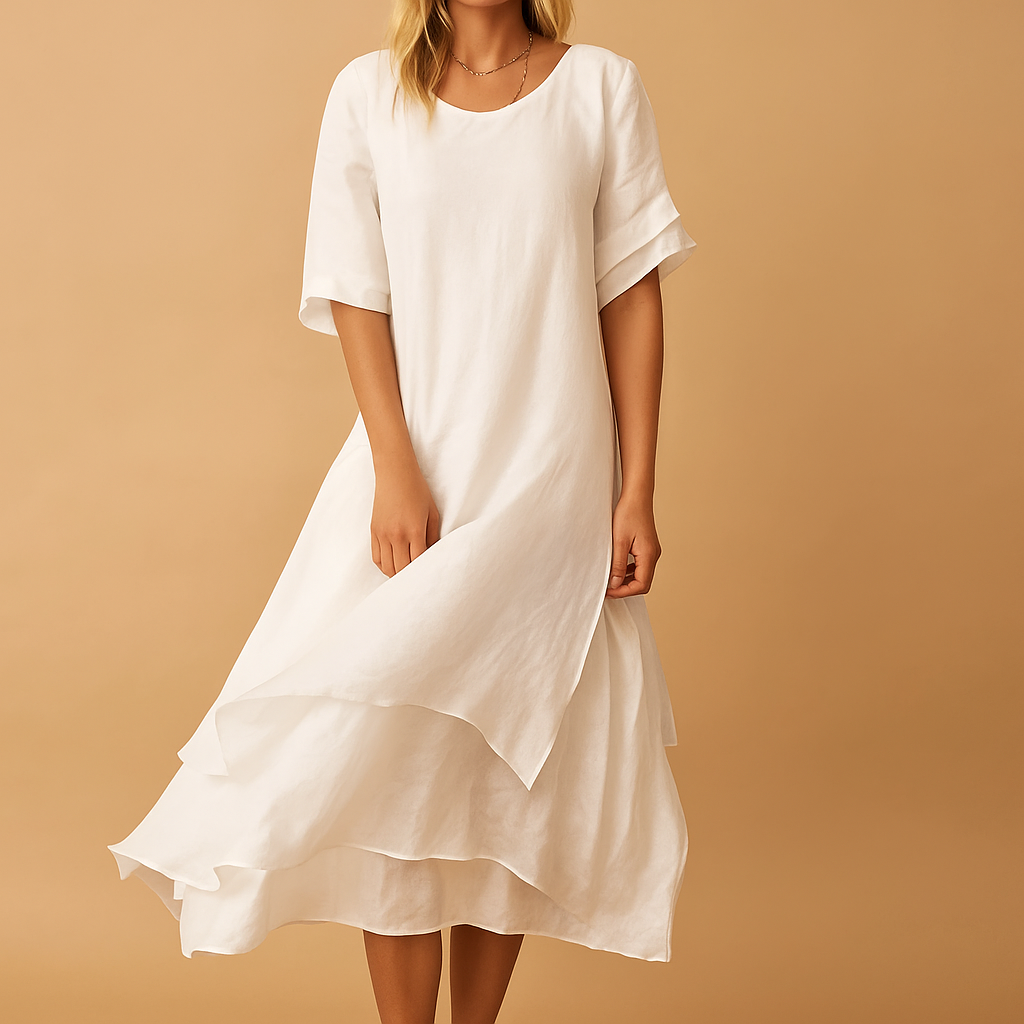 Elegante Katoenen Lange Jurk