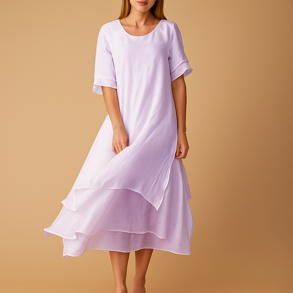 Elegante Katoenen Lange Jurk