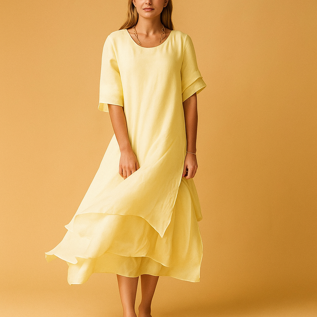 Elegante Katoenen Lange Jurk