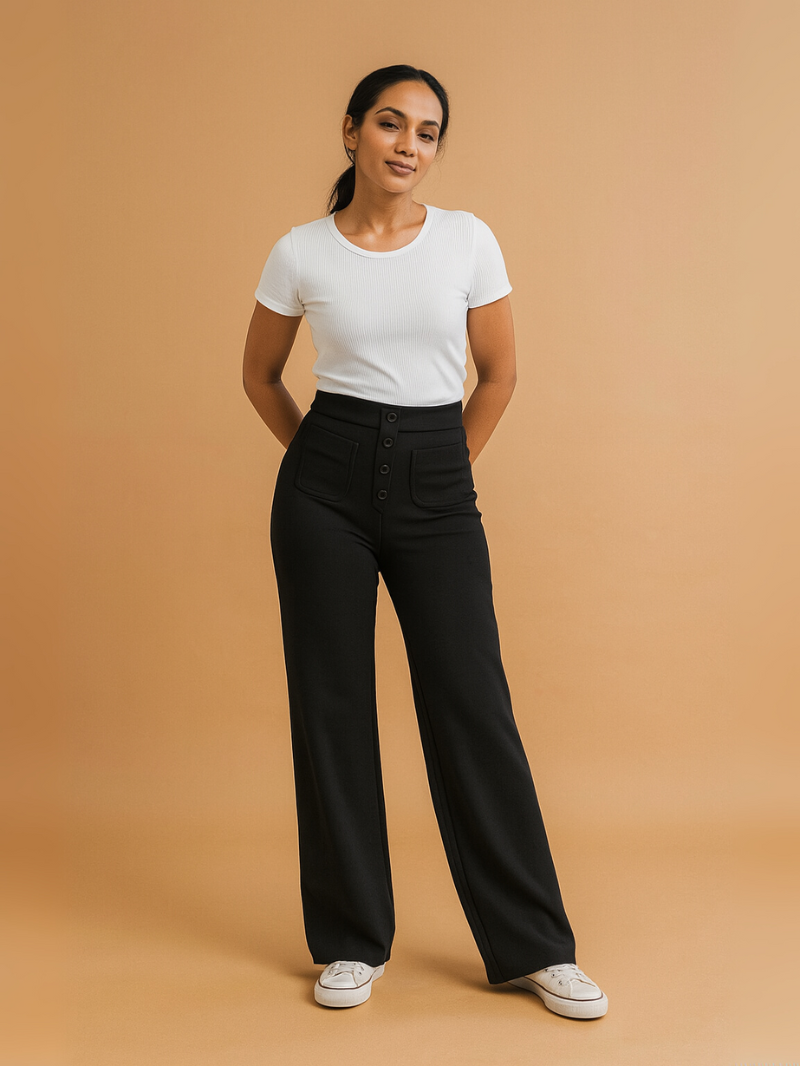 Flatterende Stretch Taillebroek – Comfort & Stijl in Eén