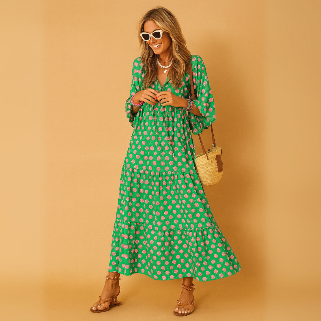 Elegante Boho Jurk voor Zomer – Luchtige Maxi Jurk met Kanten Details