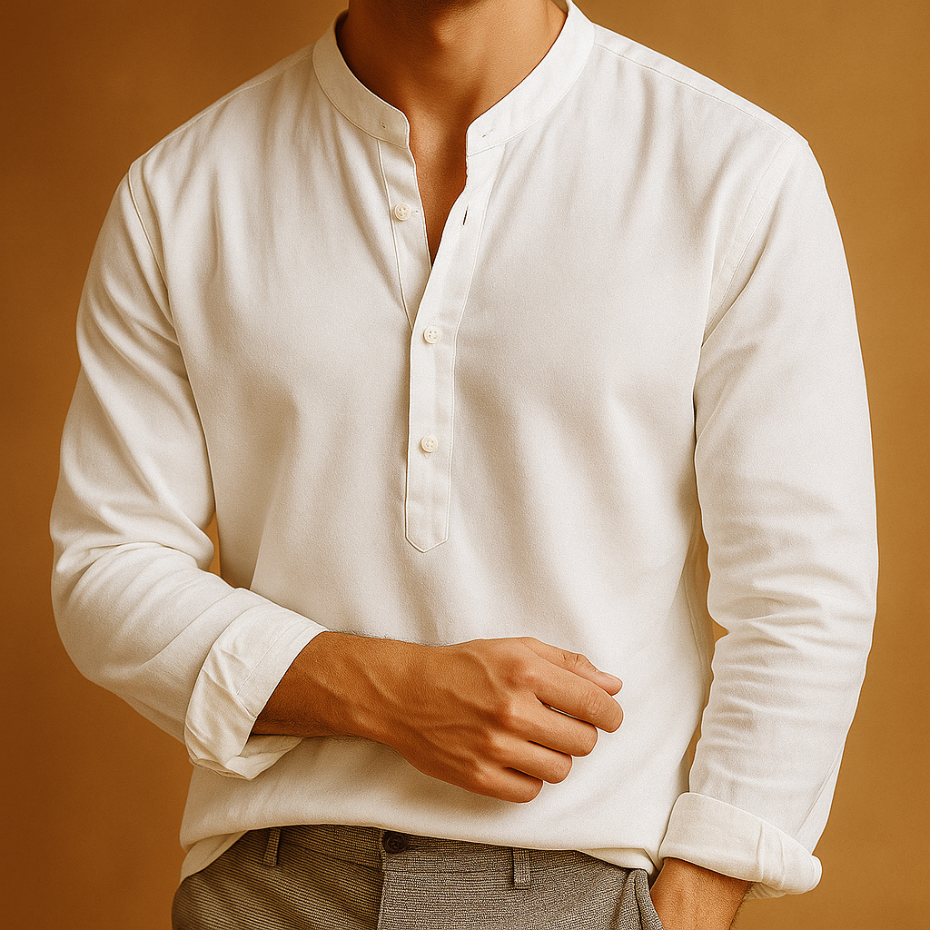 Urban Lin Overhemd voor Heren – Lichtgewicht Linnenlook Shirt met Moderne City-Stijl
