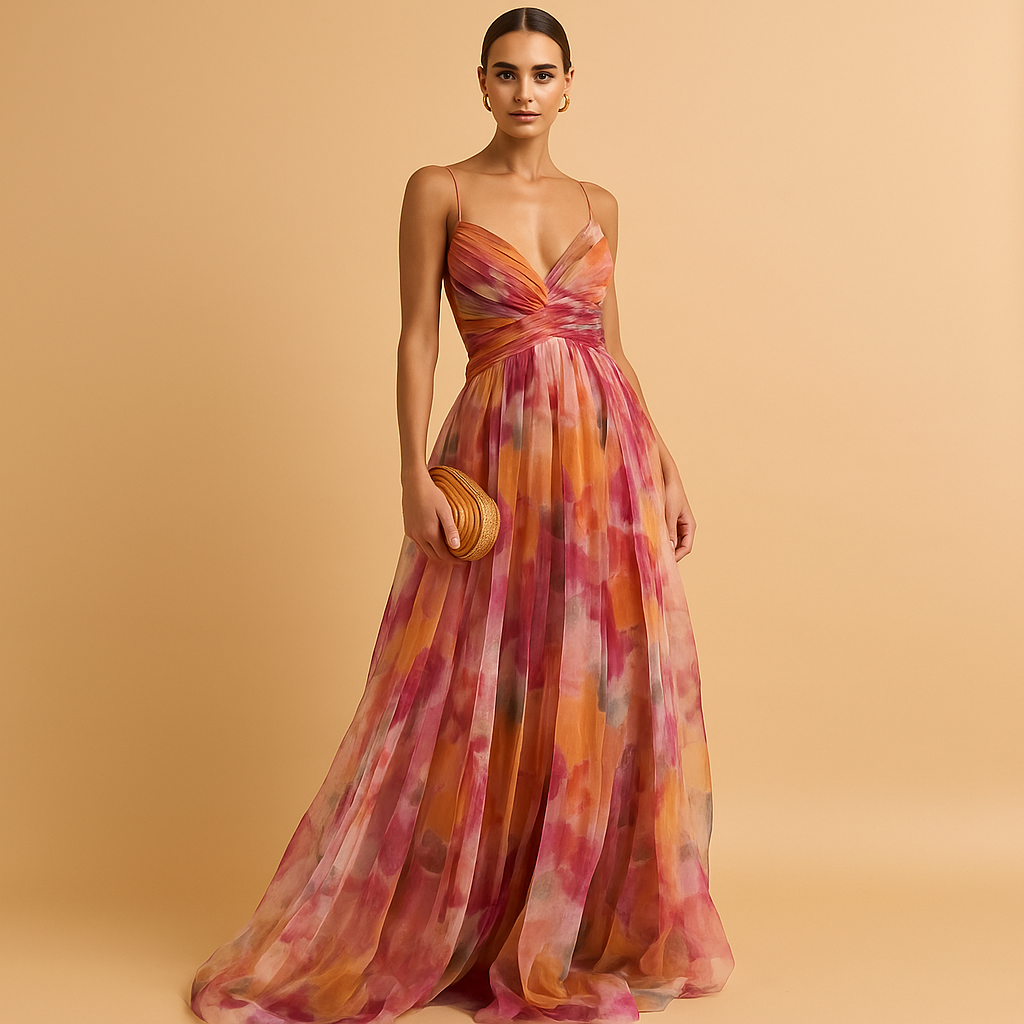 Elegante Zomer Maxi Jurk – Kreukvrij, Ademend en Vlekbestendig voor Comfort de Hele Dag