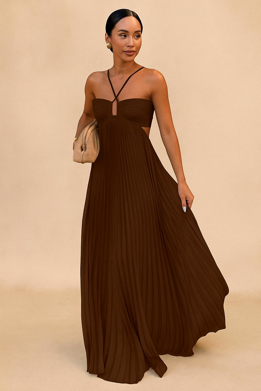 Elegante Sling Jurk – Luchtige Zomerjurk met Verstelbare Bandjes voor Avond & Gelegenheid