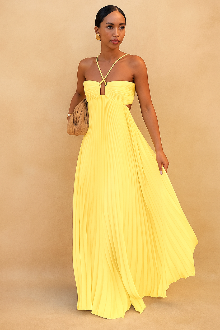 Elegante Sling Jurk – Luchtige Zomerjurk met Verstelbare Bandjes voor Avond & Gelegenheid