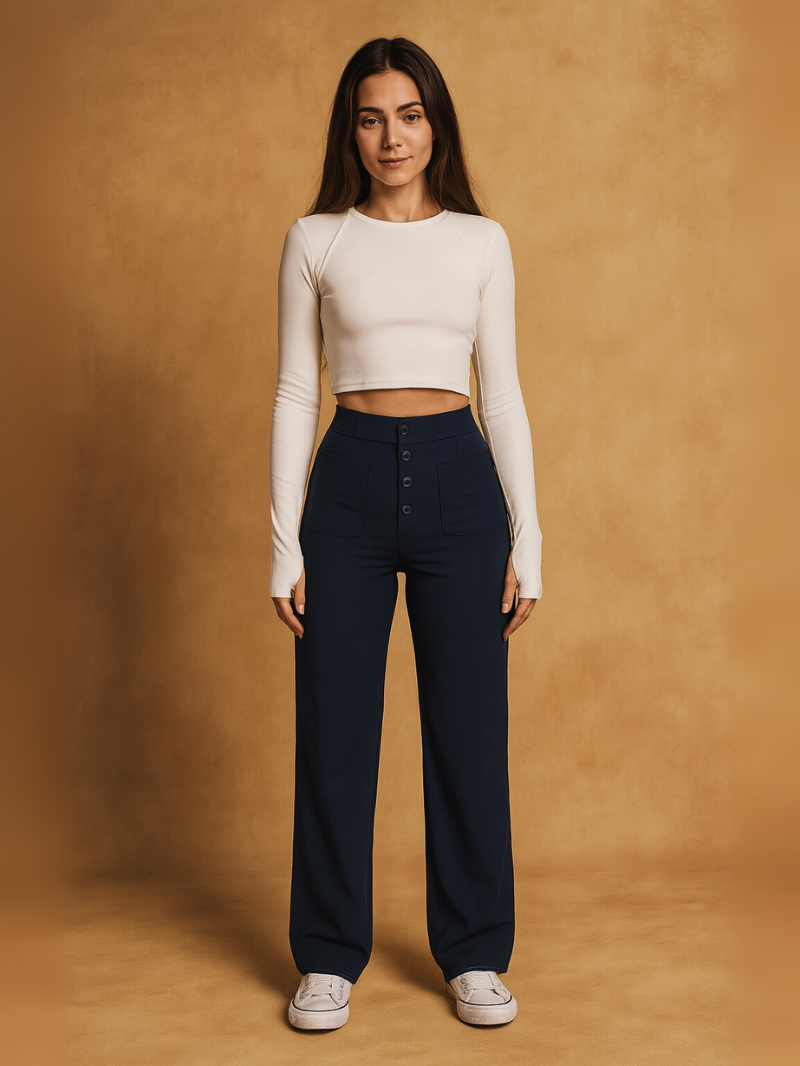 Flatterende Stretch Taillebroek – Comfort & Stijl in Eén