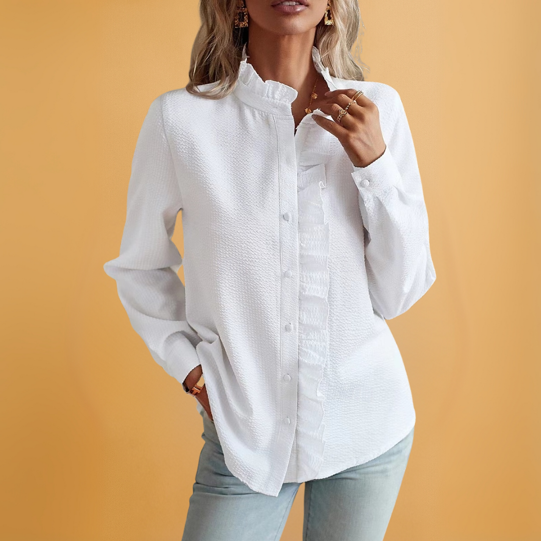 Losse blouse met kraag