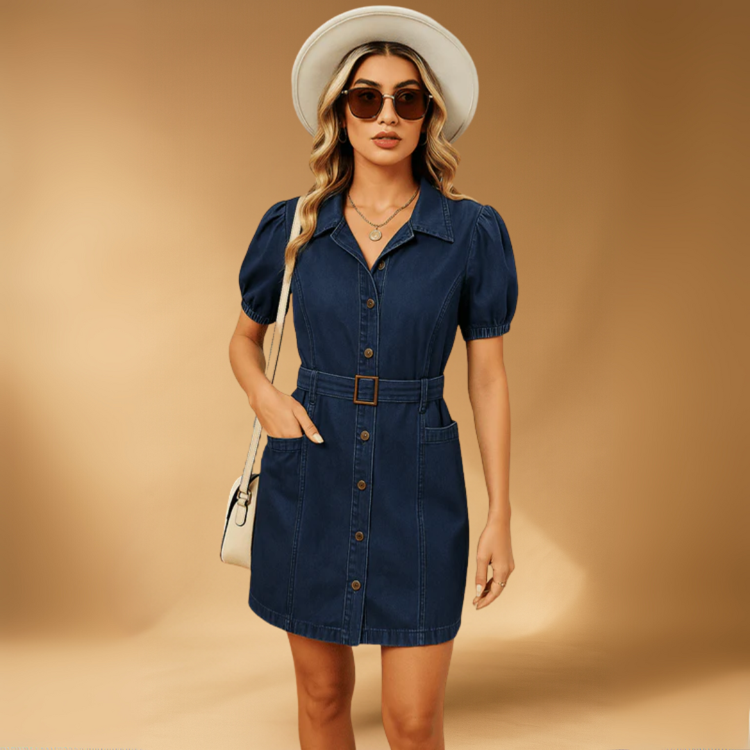 Denim Jurk – Stoer, Vrouwelijk en Moeiteloos Elegant