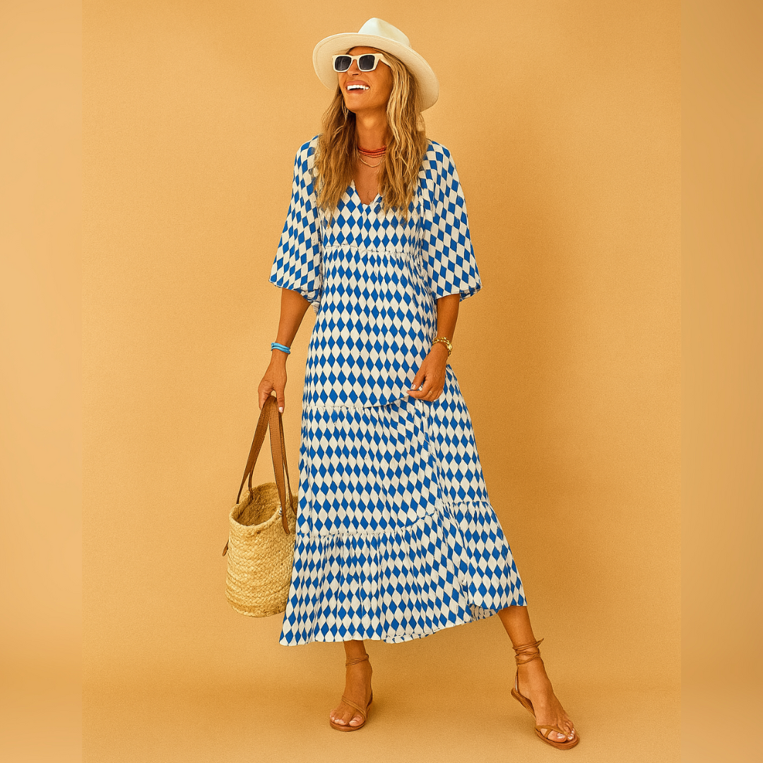 Elegante Boho Jurk voor Zomer – Luchtige Maxi Jurk met Kanten Details