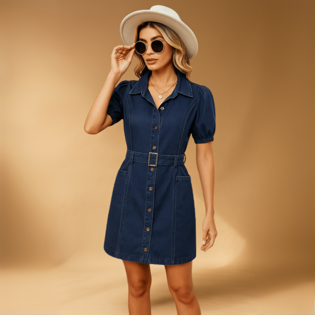 Denim Jurk – Stoer, Vrouwelijk en Moeiteloos Elegant