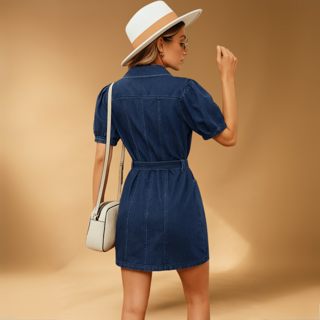 Denim Jurk – Stoer, Vrouwelijk en Moeiteloos Elegant