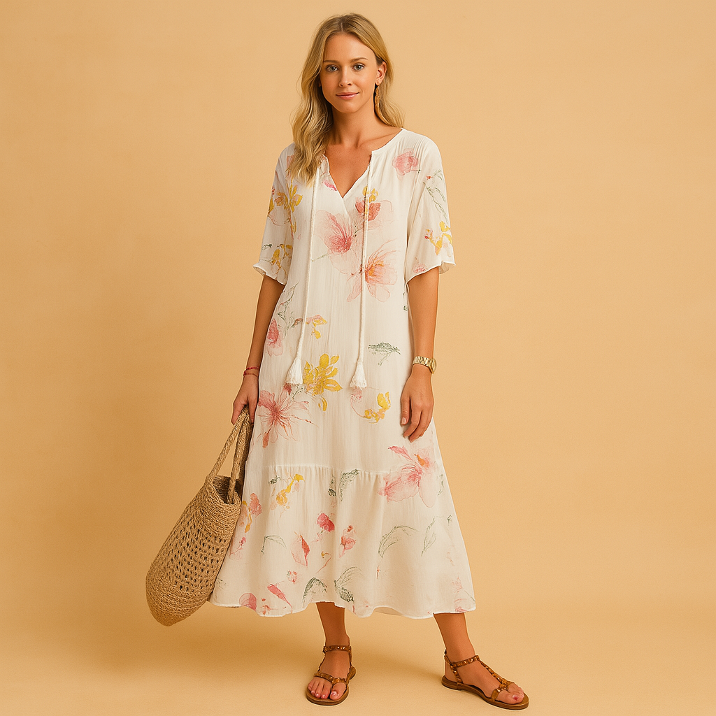 Wildflower Romance Jurk – Romantische Zomerjurk met Bloemenprint en Zwierige Pasvorm