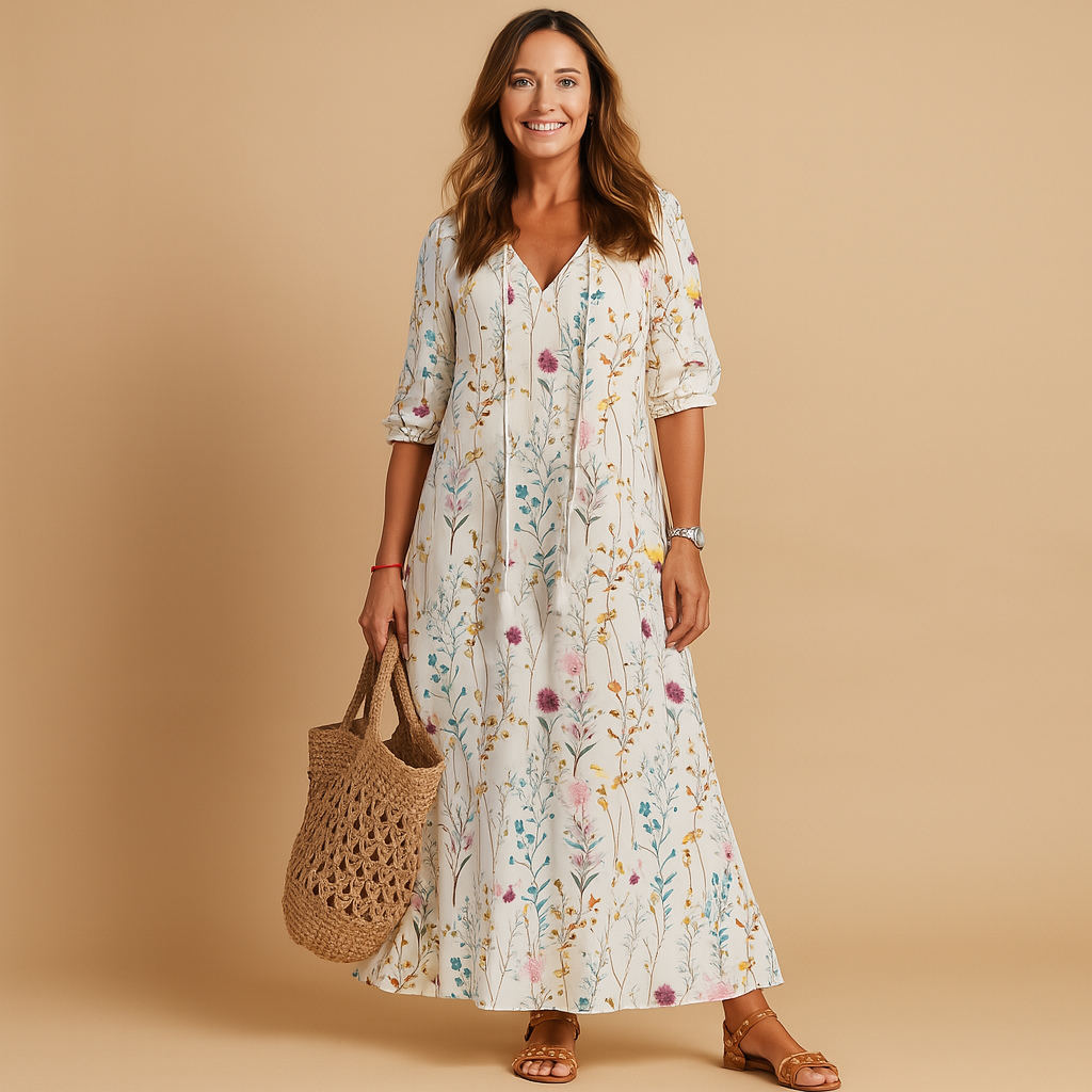 Wildflower Romance Jurk – Romantische Zomerjurk met Bloemenprint en Zwierige Pasvorm