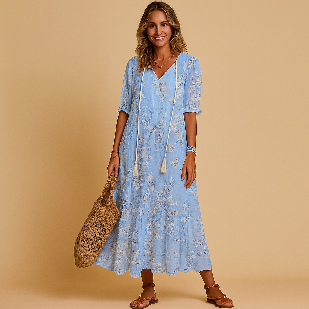 Wildflower Romance Jurk – Romantische Zomerjurk met Bloemenprint en Zwierige Pasvorm
