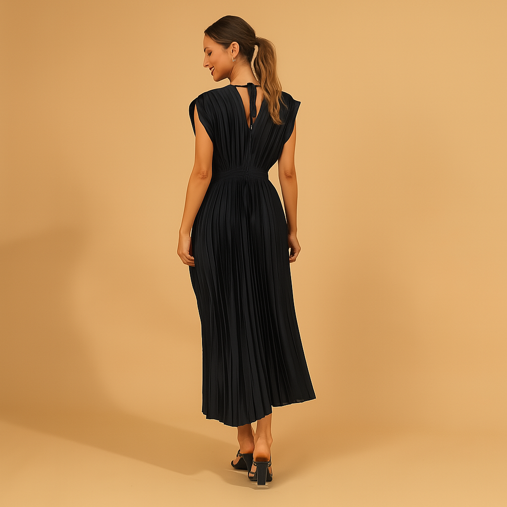 Elegante Lange Satijnen Jurk met Split – Perfect voor Feestjes & Speciale Gelegenheden