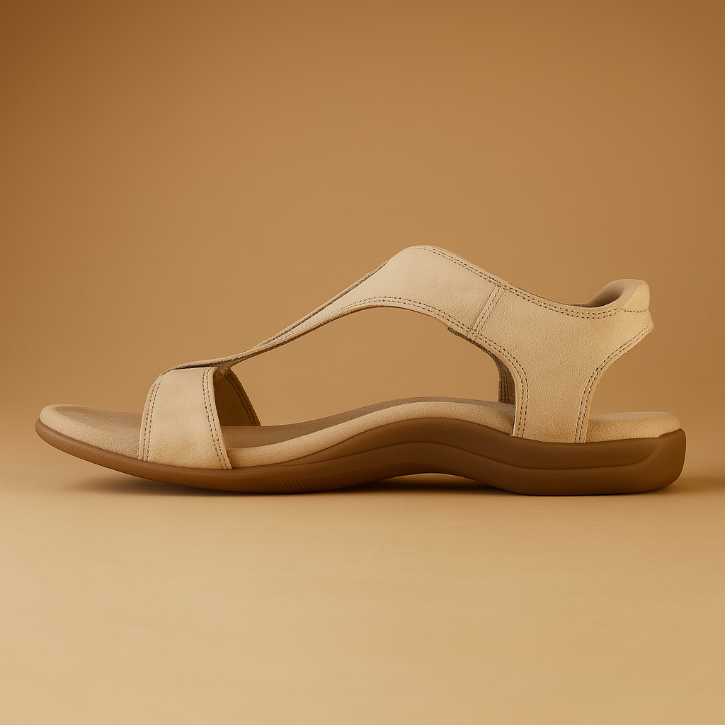 Orthopedische Leren Sandaal – Tijdloos Comfort met Luxe Afwerking