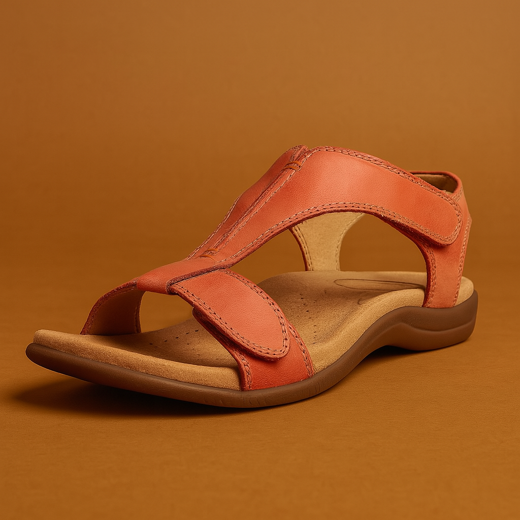 Orthopedische Leren Sandaal – Tijdloos Comfort met Luxe Afwerking