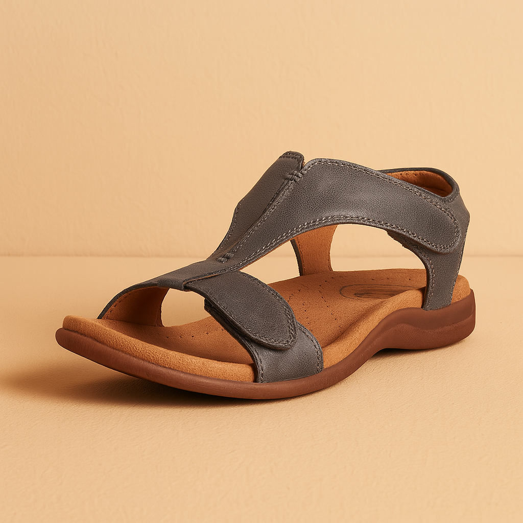 Orthopedische Leren Sandaal – Tijdloos Comfort met Luxe Afwerking