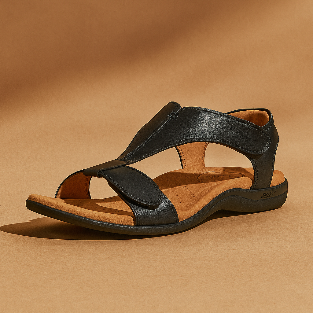 Orthopedische Leren Sandaal – Tijdloos Comfort met Luxe Afwerking