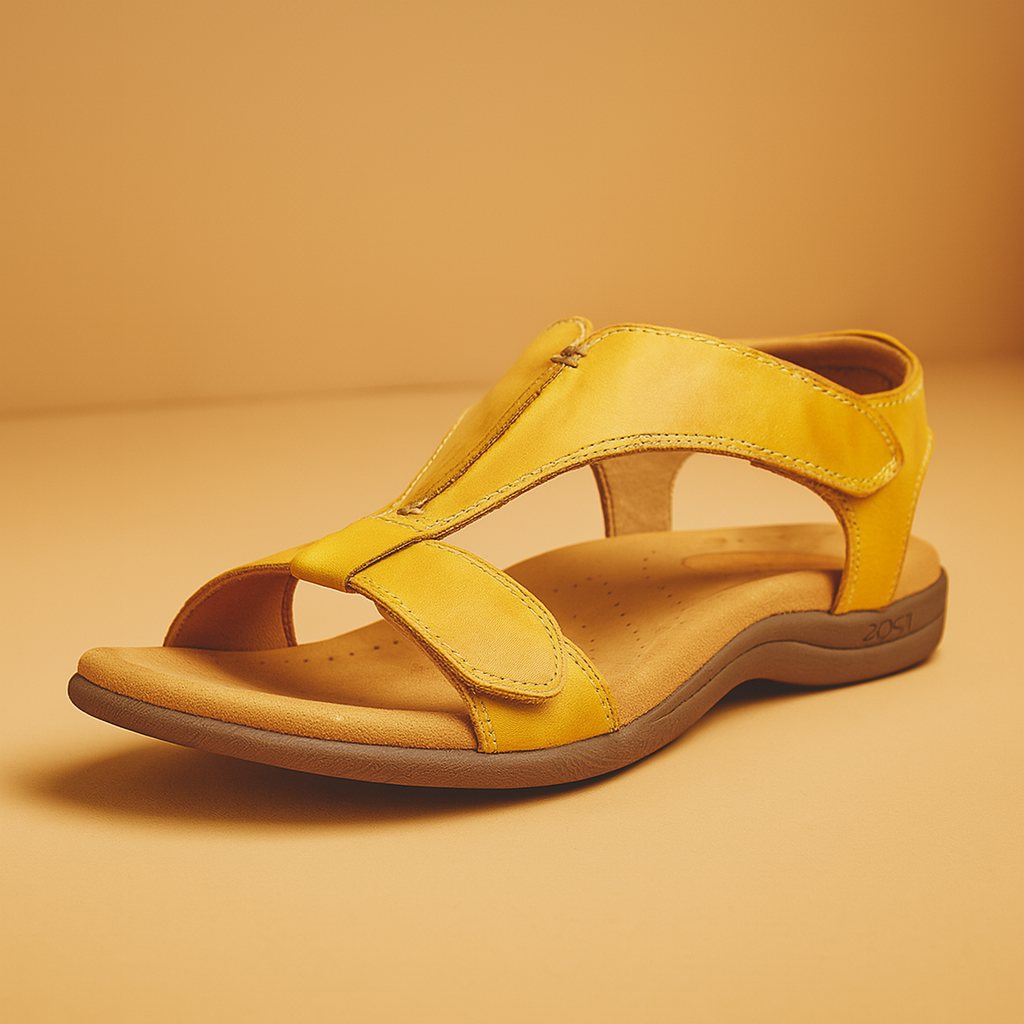 Orthopedische Leren Sandaal – Tijdloos Comfort met Luxe Afwerking