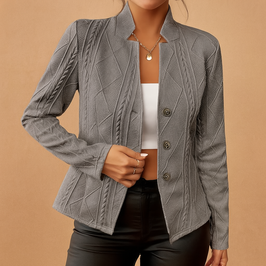 Getailleerde blazer voor dames - klassieke slim fit jas voor professionele stijl
