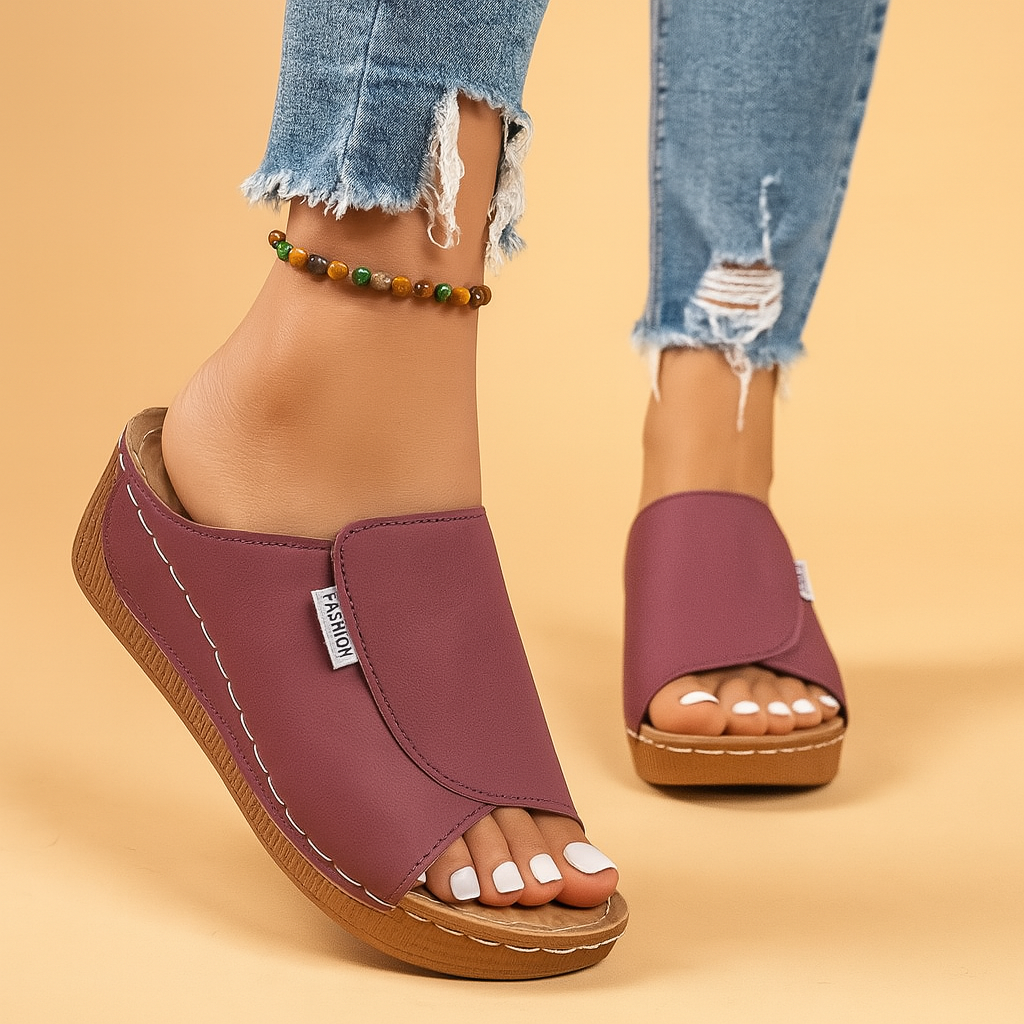 Comfortabele slippers met ondersteuning voor de voetboog