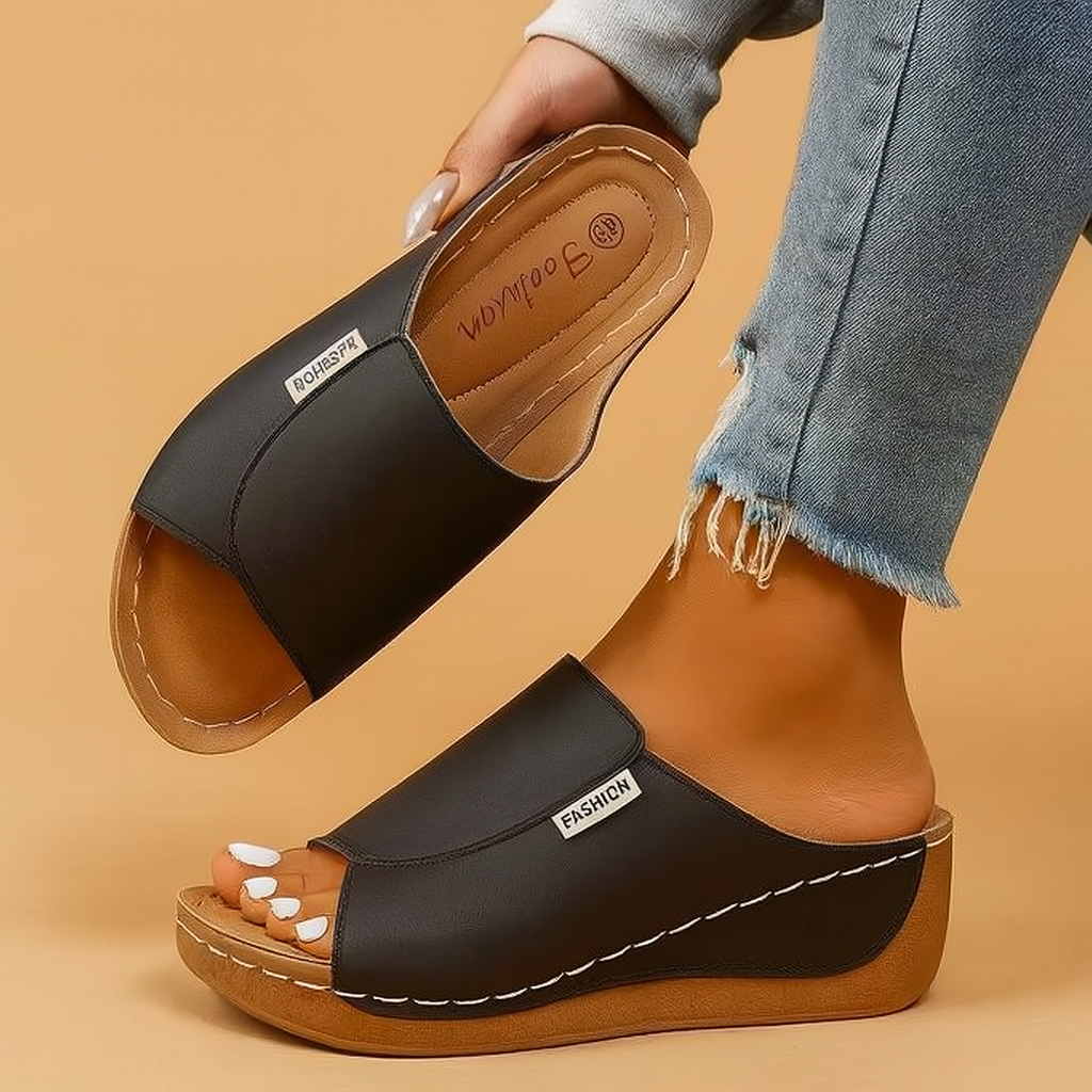 Comfortabele slippers met ondersteuning voor de voetboog